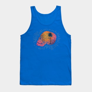 Shining Summer Diamond Skull Tank Top